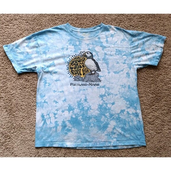 Portland Maine Penguin T-Shirt Men's Size Large Blue - Picture 1 of 8